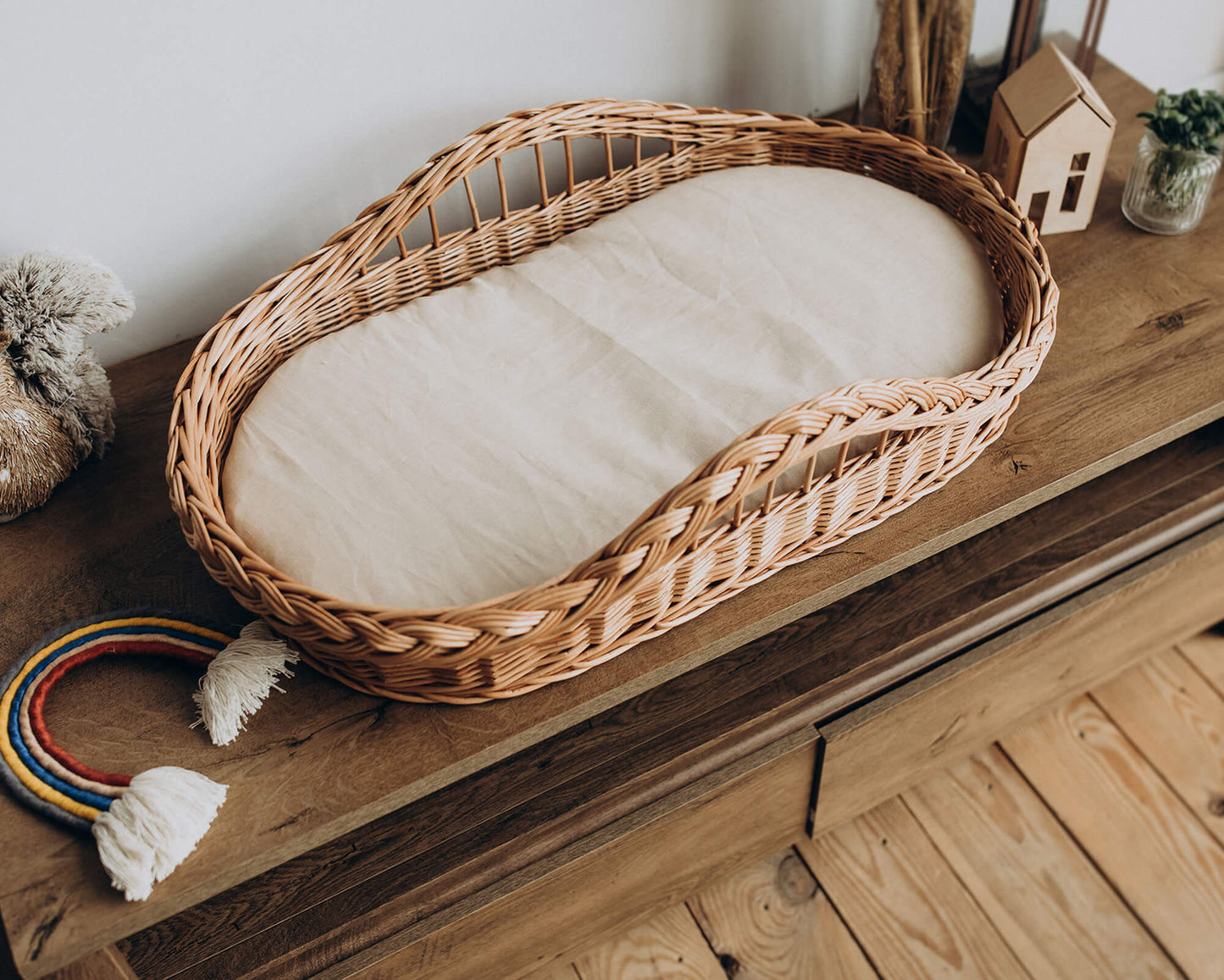 Handwoven Nunu Nook Baby Changing Basket