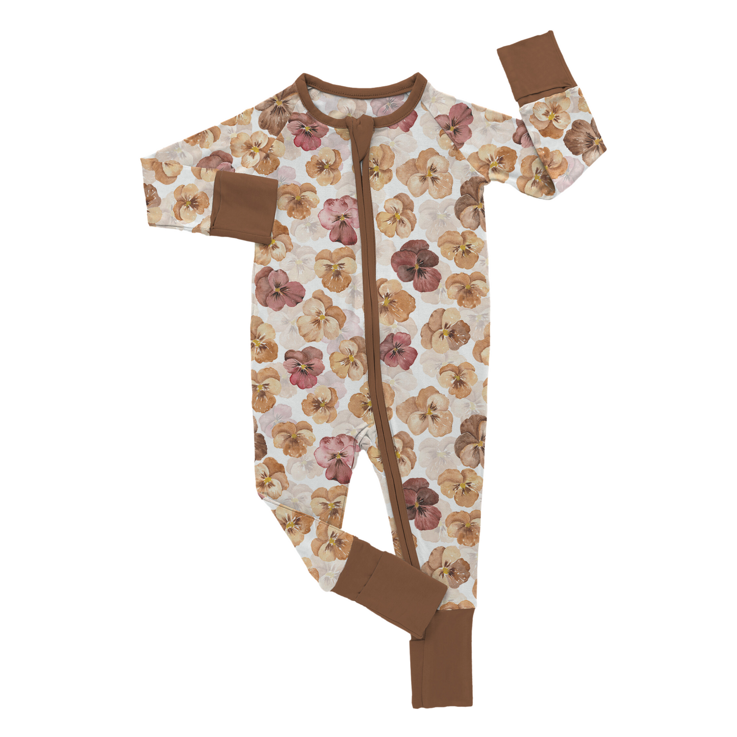 Sunset Poppies Bamboo Footies