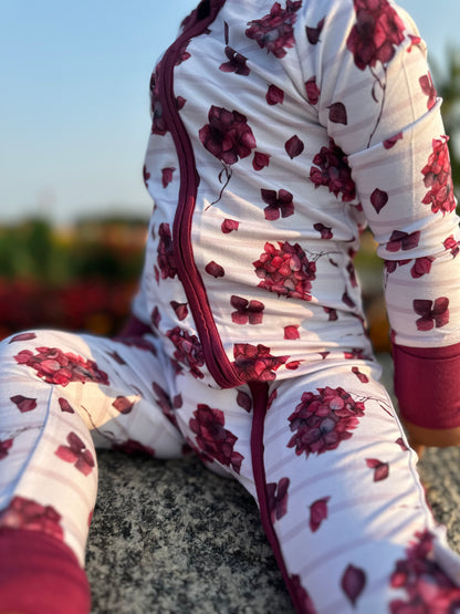 Crimson Whisper Hydrangeas Bamboo Footies