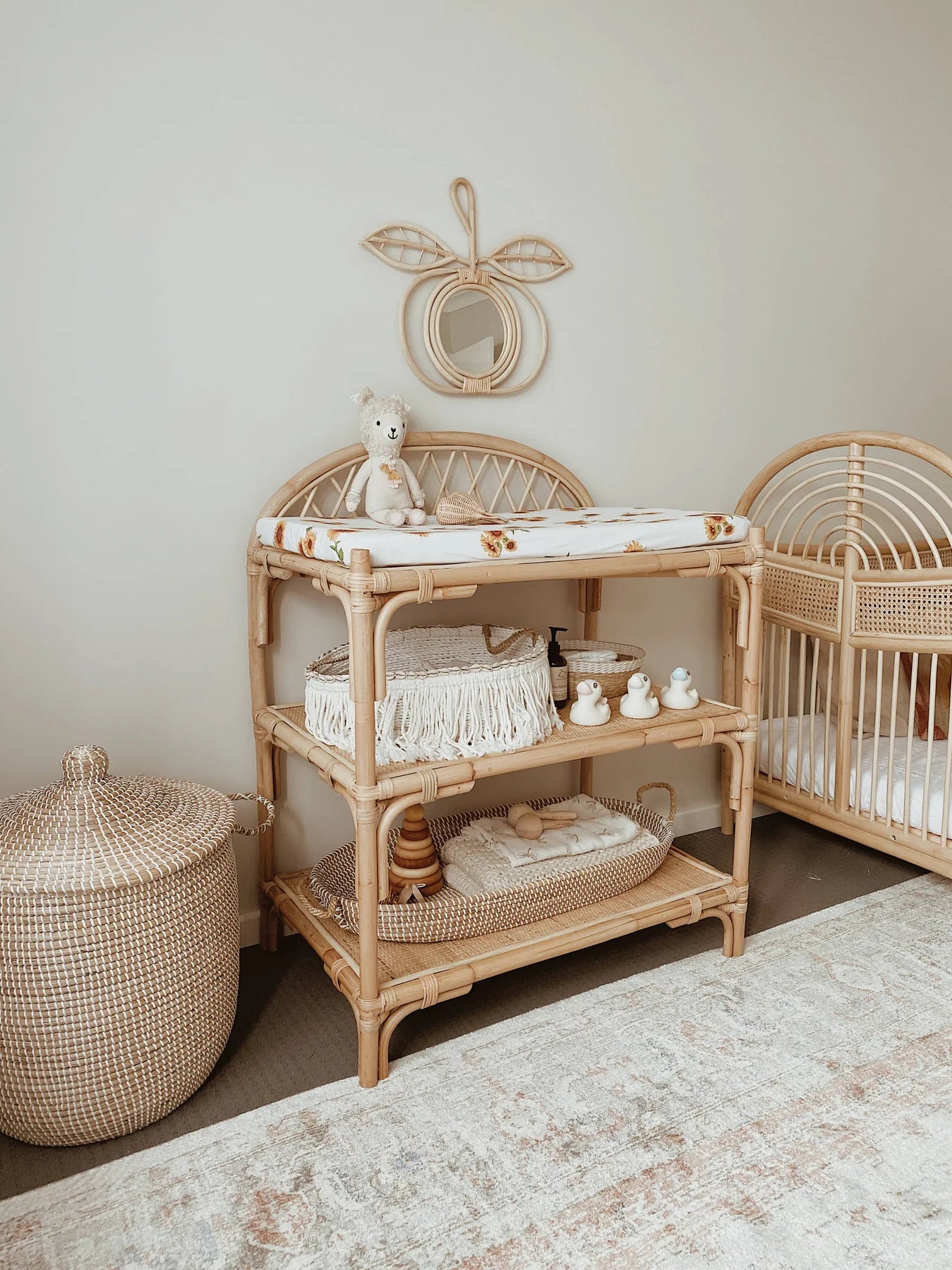 Rattan Infants Changing Table