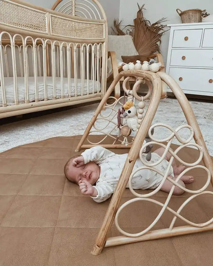 Boho Rattan Baby Playgym