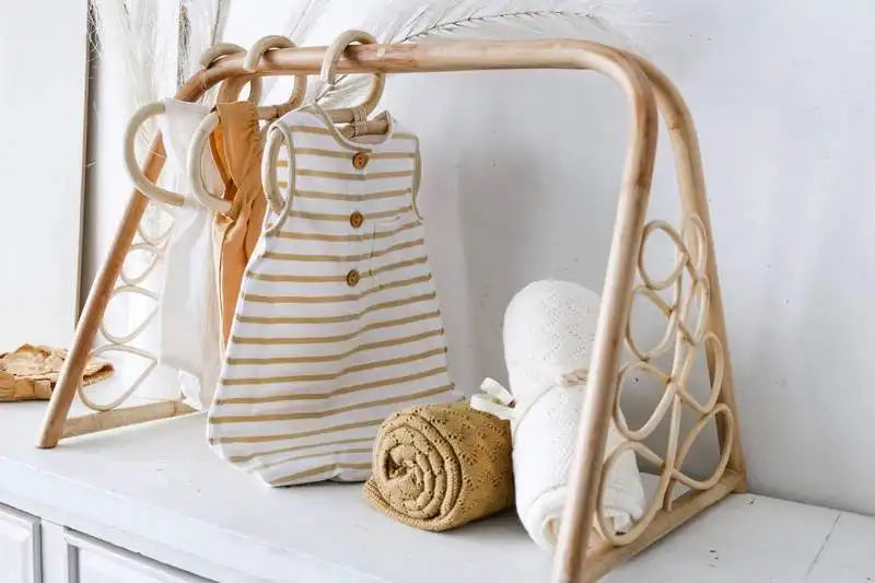 Boho Rattan Baby Playgym