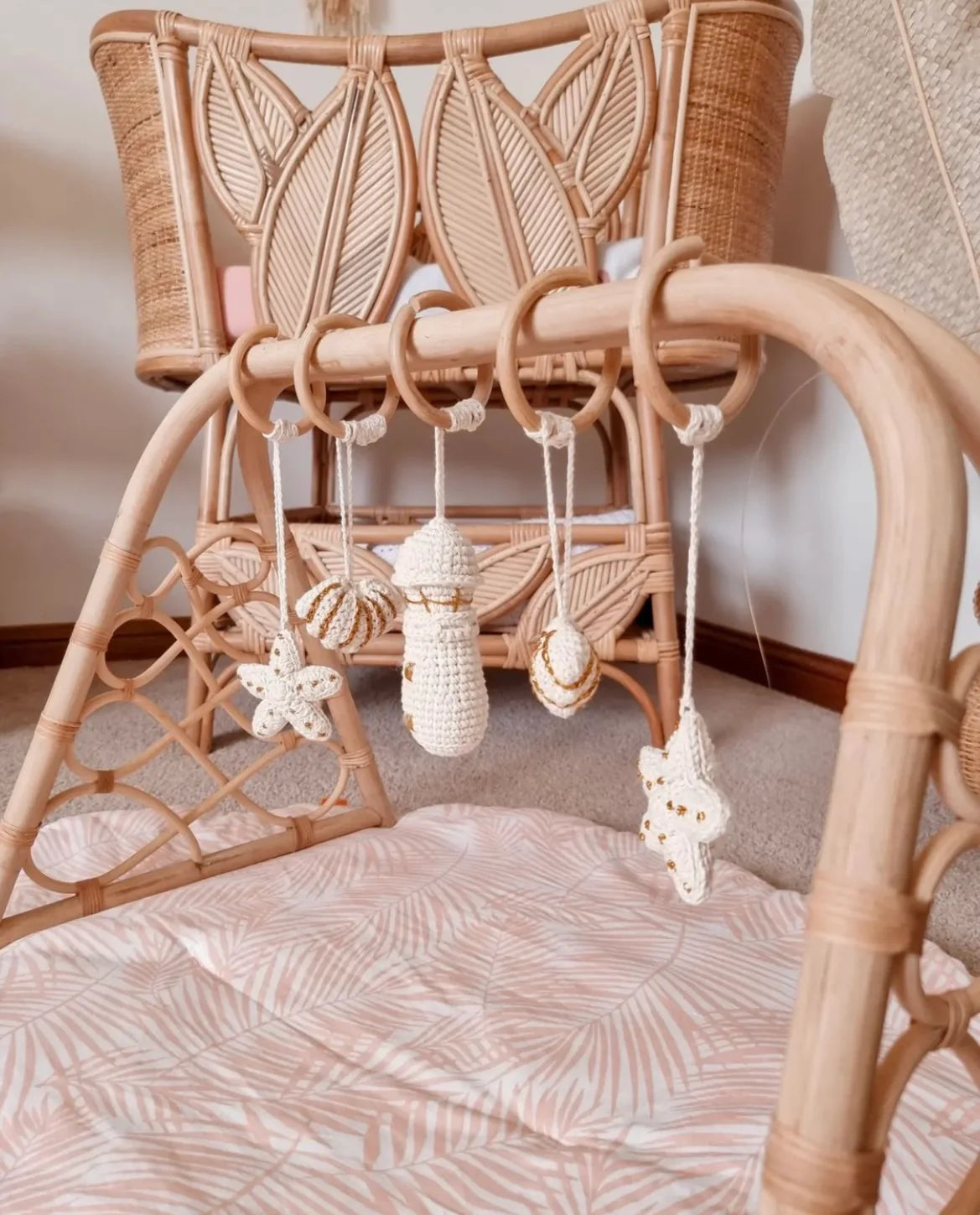 Boho Rattan Baby Playgym