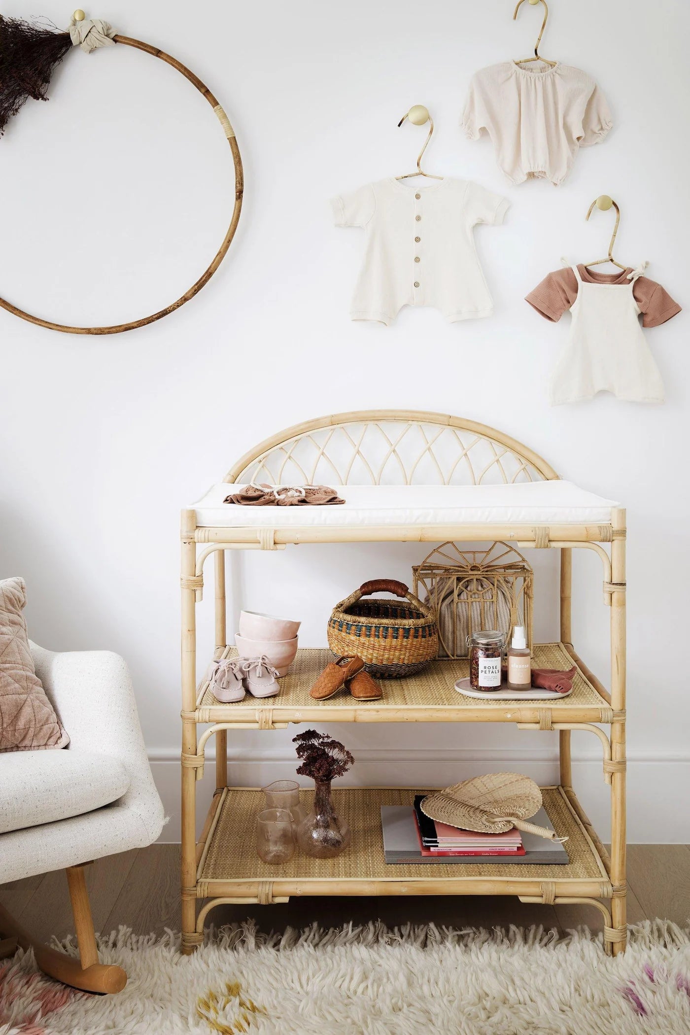 Rattan Infants Changing Table